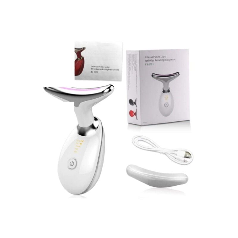 Kırışıklık Giderici Masaj Cihazı Işık Terapili Yüz Sıkılaştırıcı Lifting Cihazı Titreşimli Isıtmalı USB Şarjlı Profesyonel Cilt Bakım Aleti Ev Tipi