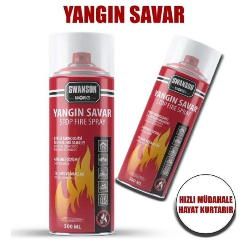 Yangın Savar Tüpü Sprey 500 ml Taşınabilir Yangın Söndürücü Sprey Ev Araç Mutfak Güvenlik